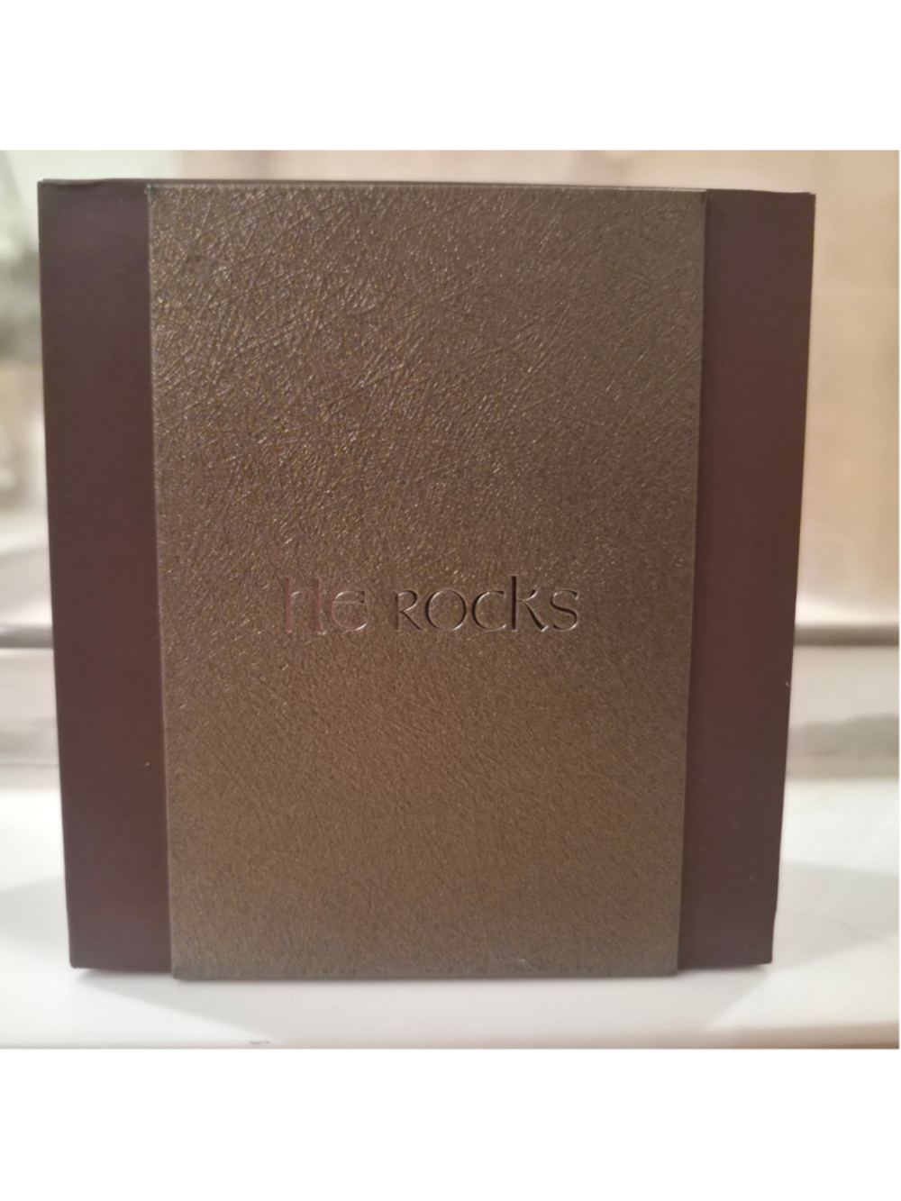 He Rocks DAD Bracelet Mens Stainless Steel Braided Leather Dad Father Gift Box